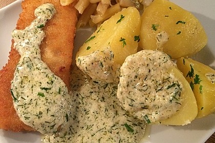 Dill - Sahne - Soße zu gebratenem Fisch von sweetandjuicy ...