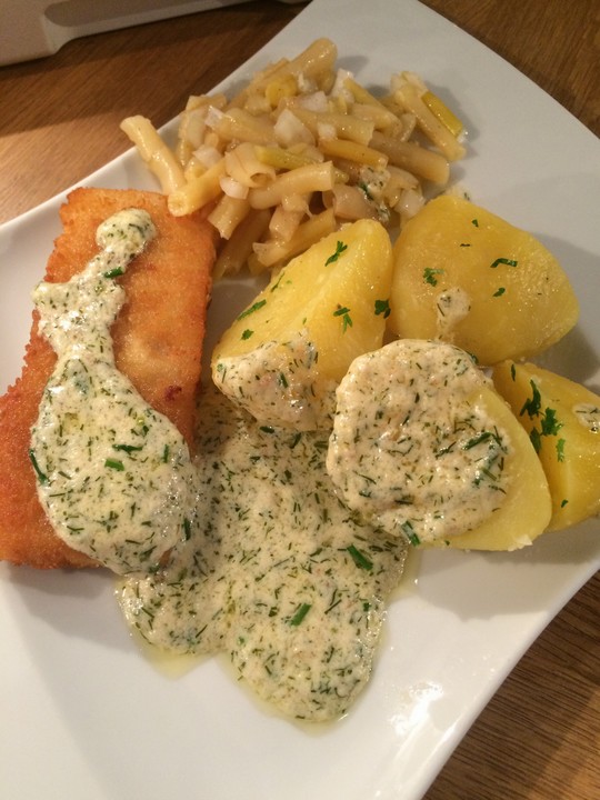Dill - Sahne - Soße zu gebratenem Fisch von sweetandjuicy | Chefkoch.de