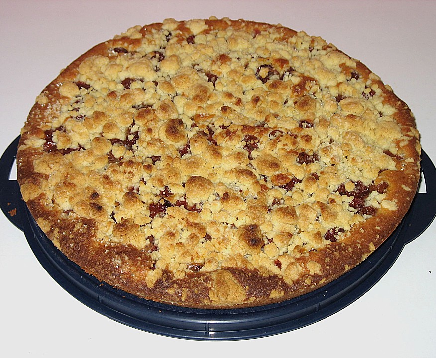 Blechkuchen mit Kirschen und Streuseln von lucky98 | Chefkoch.de