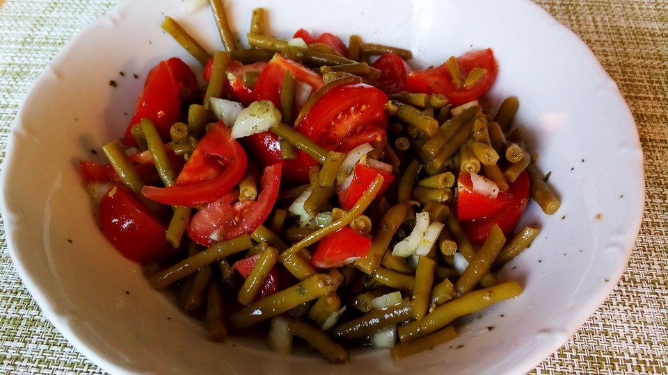 Bohnen - Tomatensalat mit Speck von woodlousy | Chefkoch.de