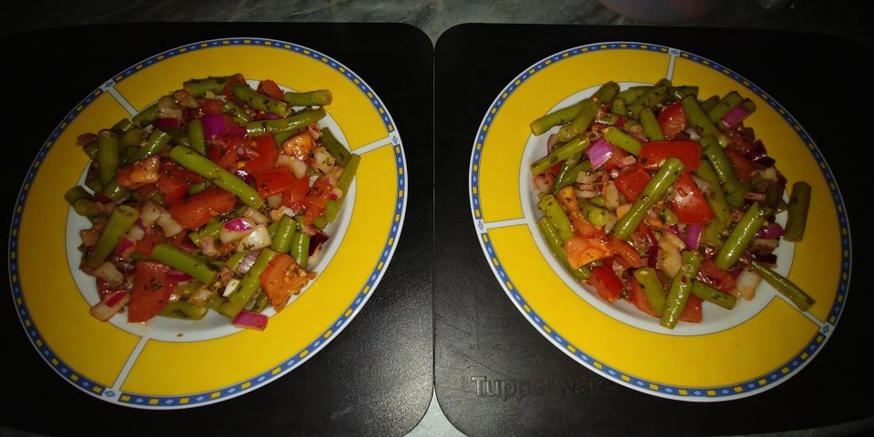 Bohnen - Tomatensalat mit Speck von woodlousy | Chefkoch.de