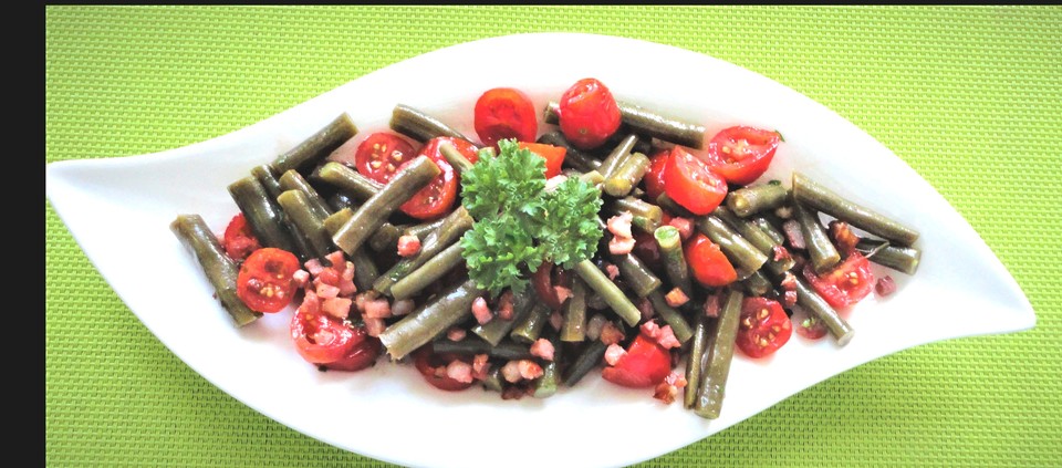 Bohnen - Tomatensalat mit Speck von woodlousy | Chefkoch.de