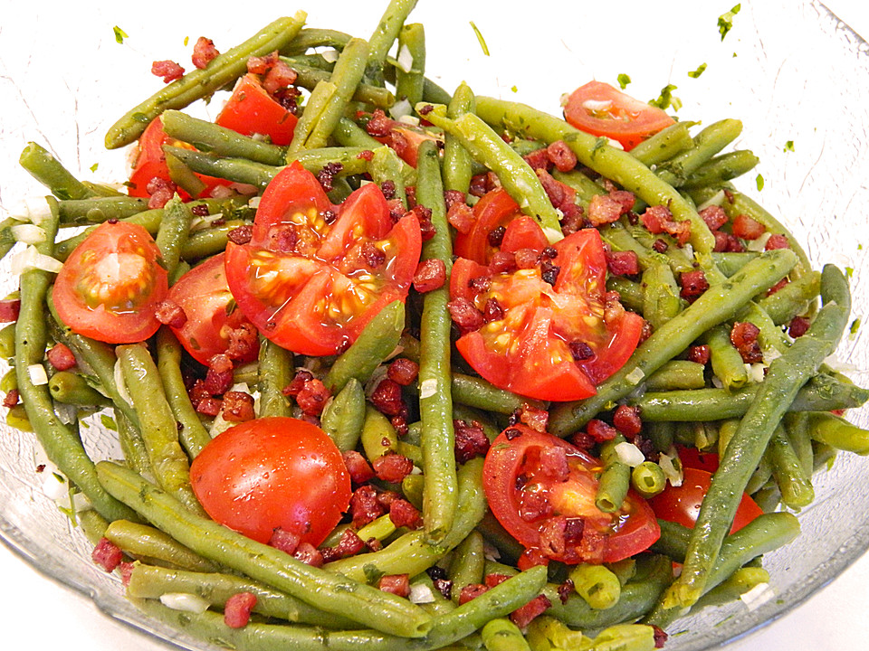 Bohnen - Tomatensalat mit Speck von woodlousy | Chefkoch.de