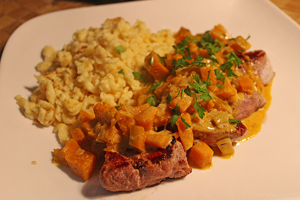 Schweinefilet mit Kürbis von SteffyPeter | Chefkoch.de