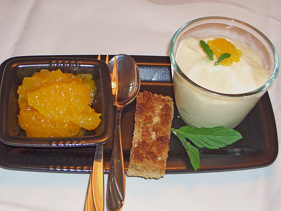 Orangen - Joghurt - Creme mit Marzipan von tsorge | Chefkoch.de