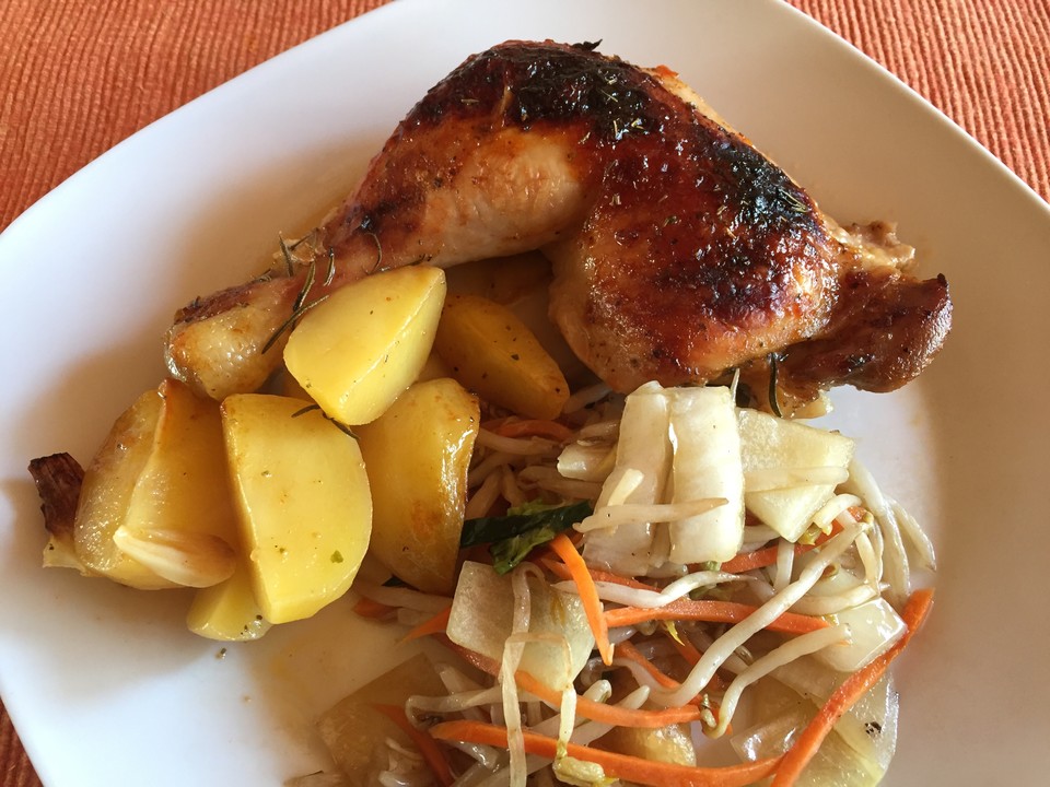 Hähnchenkeulen vom Blech von Bono | Chefkoch.de