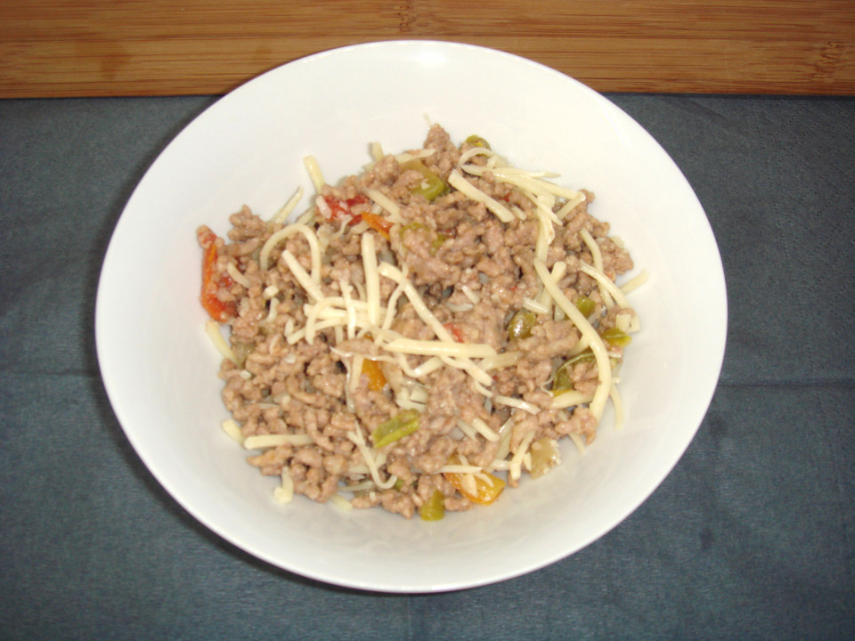 Hackfleischpfanne mit Paprika und Reis von Lilliane | Chefkoch.de