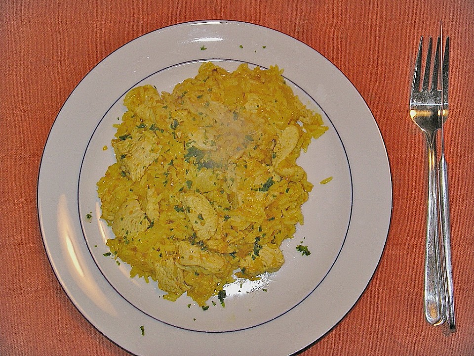 Putenschnitzel mit fruchtigem Reis - Curry von hobbykoechin | Chefkoch.de