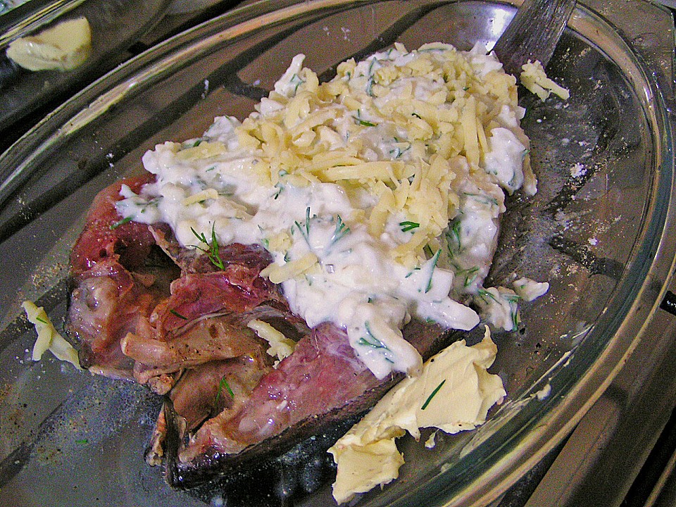 Fischfilet mit Dill - Rahmsosse, überbacken von Geris | Chefkoch.de