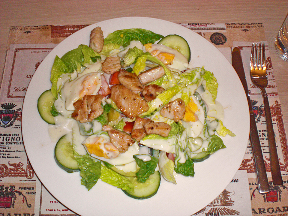 Bunter Salat mit Putenbruststreifen von mwacker | Chefkoch.de
