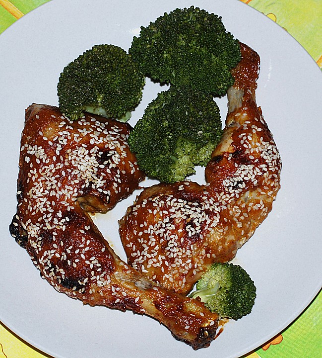 Hähnchen in Honig - Senf - Glasur von mydear | Chefkoch.de