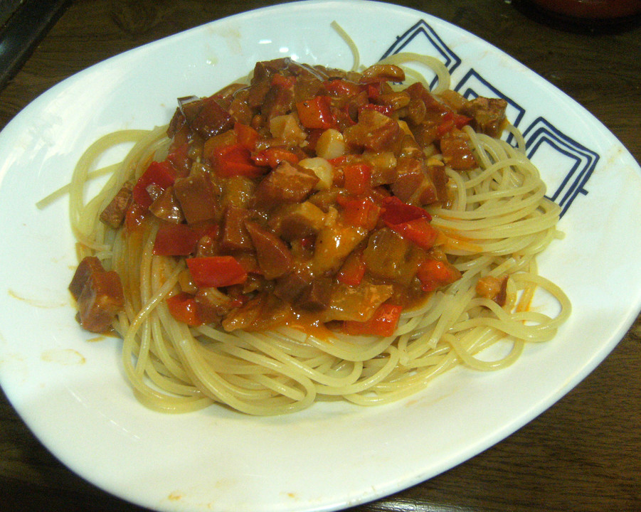 Spaghetti mit Paprika - Rahm - Sauce von julmul | Chefkoch.de