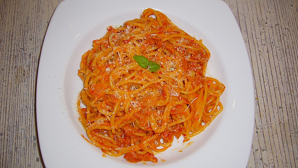 Spaghetti mit Paprika - Rahm - Sauce von julmul | Chefkoch.de