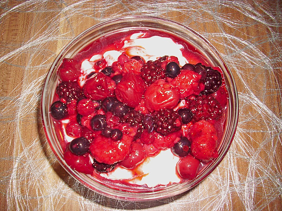 Vanillepudding mit Quark und Obst | Chefkoch.de