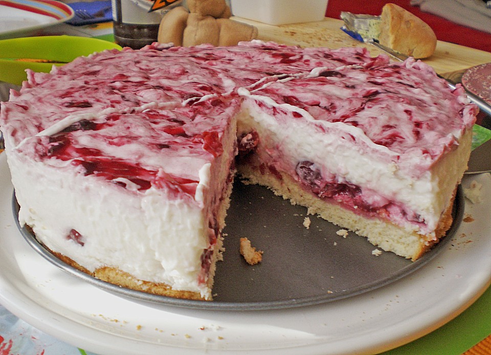 Marmorierte Kirsch - Joghurt - Torte von Jeanny01 | Chefkoch.de