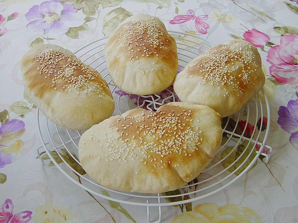 Pita - Brot mit Sesam von Talmida | Chefkoch.de