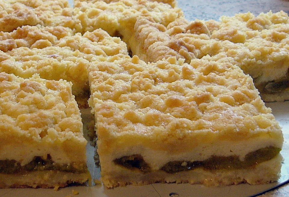 Reineclauden - Käsekuchen mit Mandelstreuseln von alina1st | Chefkoch.de
