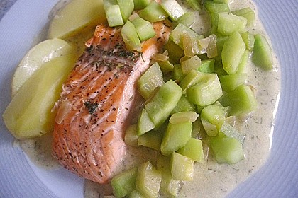 Lachs Mit Dillsoße Und Gurke Von GoldDrache | Chefkoch.de