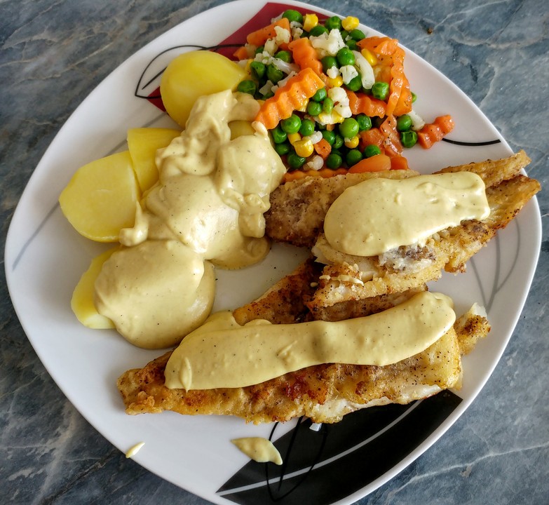 Kabeljaufilet mit Senfsoße und Petersilienkartoffeln von Frankenmäusle ...