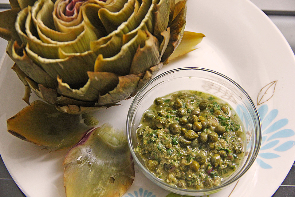 Artischocken mit grüner Sauce von Bärchenmama | Chefkoch.de