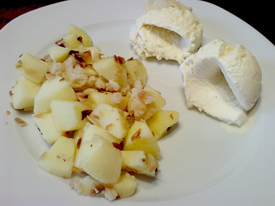 Apfel Crumble mit Vanilleeis von emeyer5 | Chefkoch.de