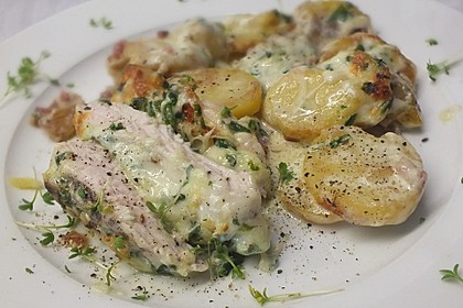 Bratkartoffelauflauf mit Schnitzel 4