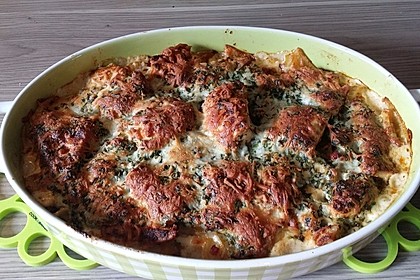 Bratkartoffelauflauf mit Schnitzel 10