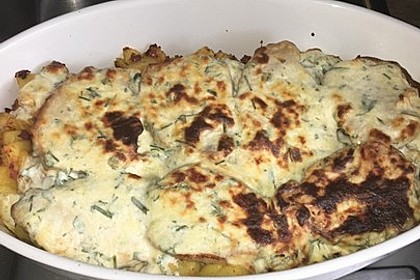 Bratkartoffelauflauf mit Schnitzel 22