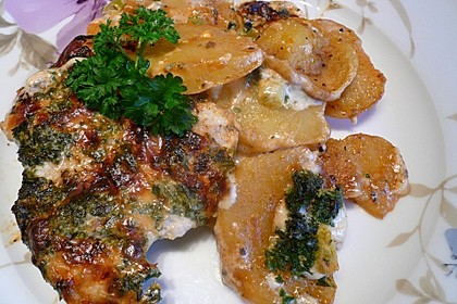 Bratkartoffelauflauf mit Schnitzel 11