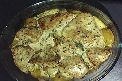 Bratkartoffelauflauf mit Schnitzel 7