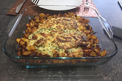 Bratkartoffelauflauf mit Schnitzel 14