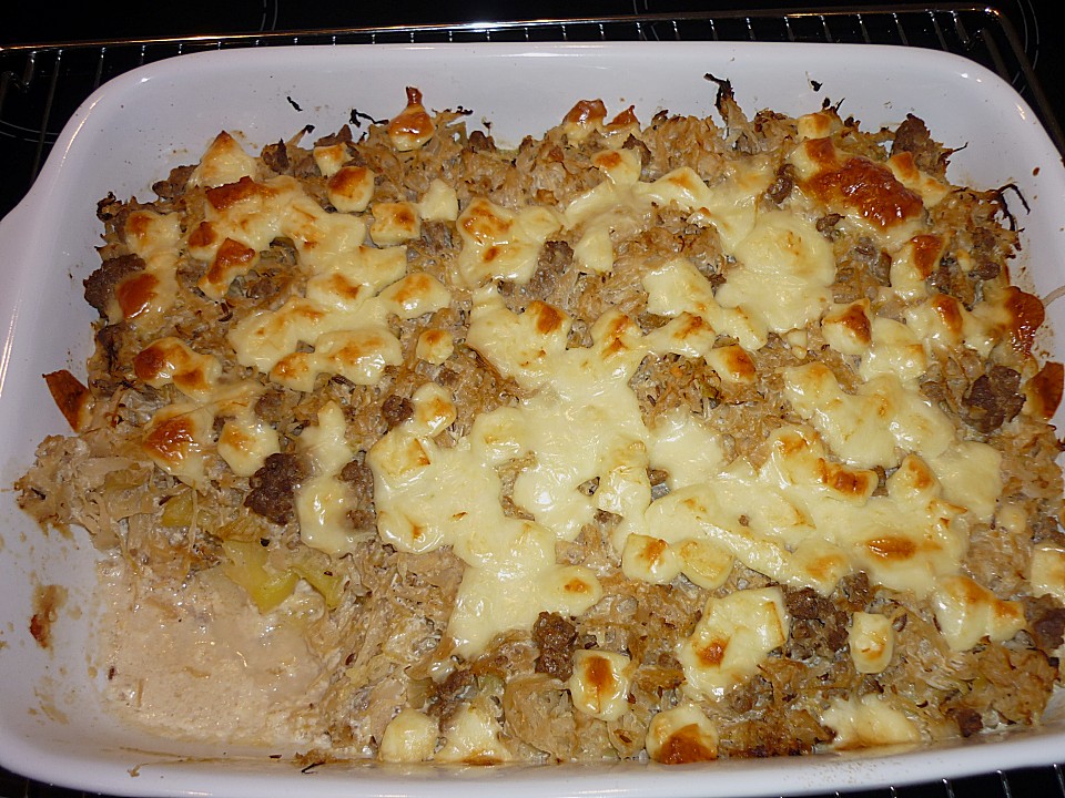 Sauerkrautauflauf mit Gehacktem und Feta von Firebeast | Chefkoch.de