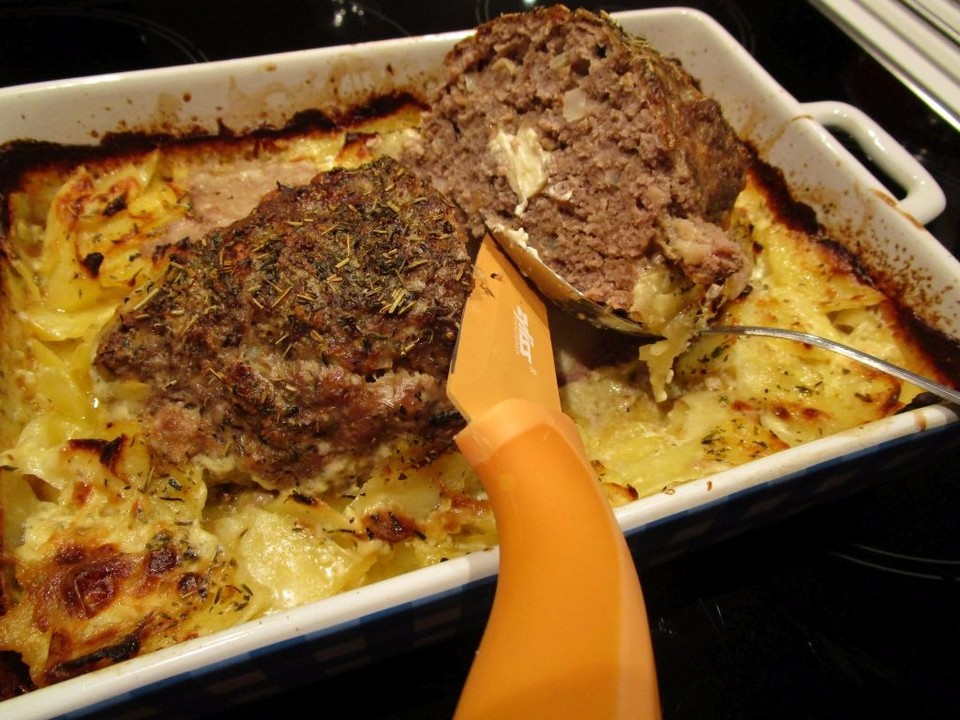 Hackbraten mit Käsefüllung von scarlett05 | Chefkoch.de