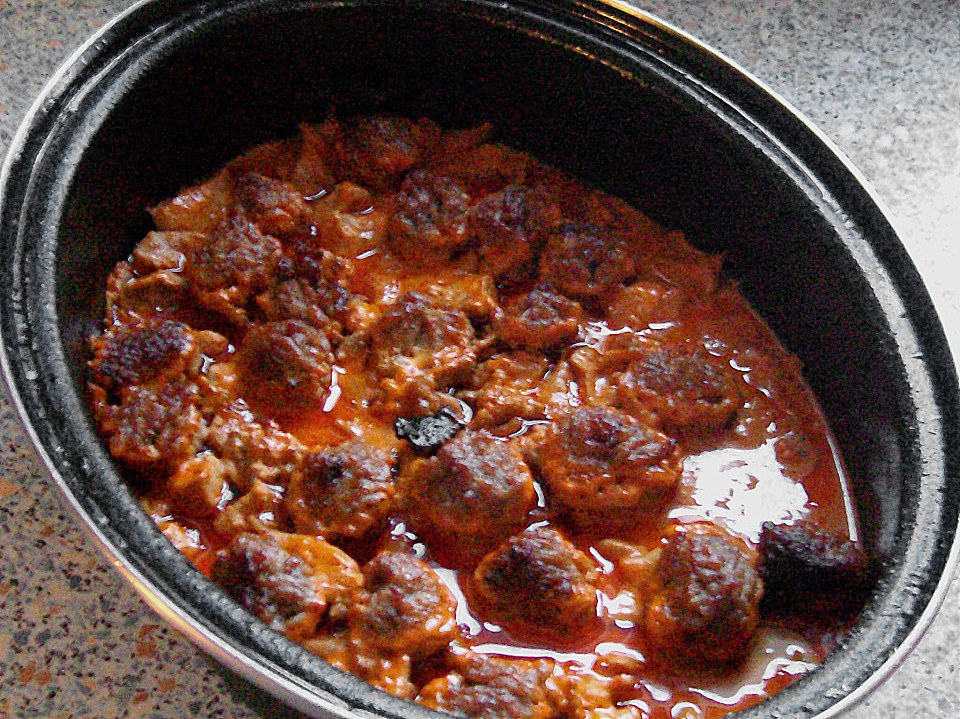 Schichtgulasch Mit Mettballchen 1 Rezepte Mett Gulasch 