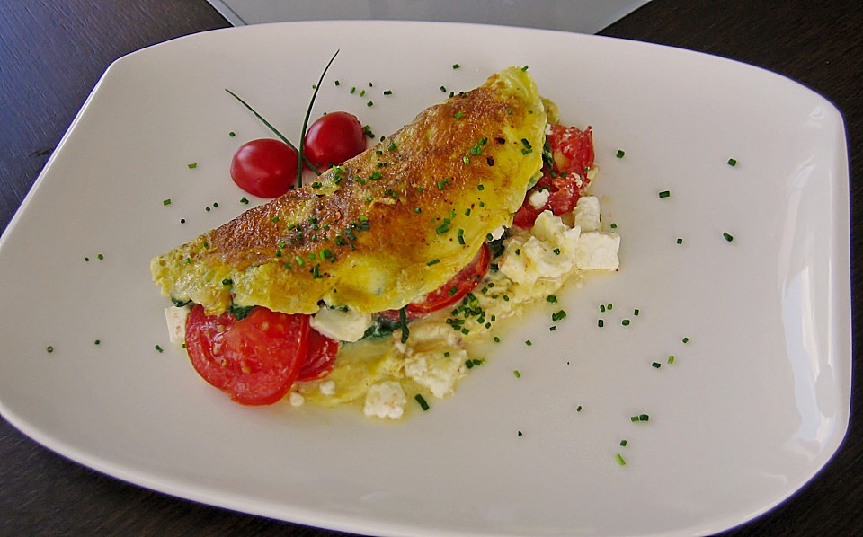 Omelette mit Blattspinat und Tomaten von sonina | Chefkoch.de