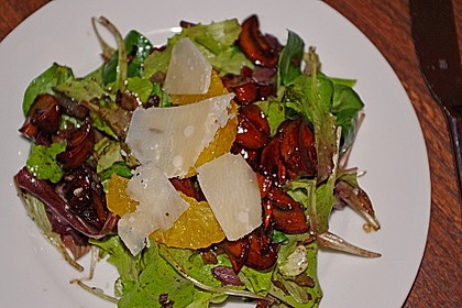 Salat mit Honigchampignons 16