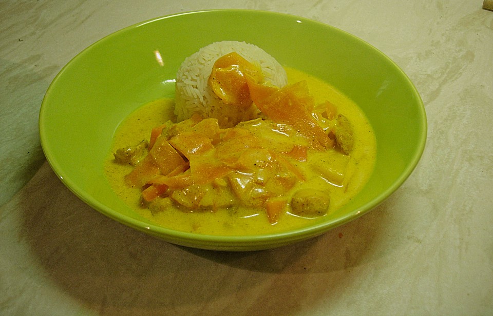 Kokos - Ananas - Curry mit Hühnerbrust von Havah | Chefkoch.de