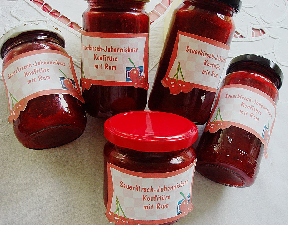 Sauerkirsch - Johannisbeer - Marmelade mit Rum von suesse81 | Chefkoch.de