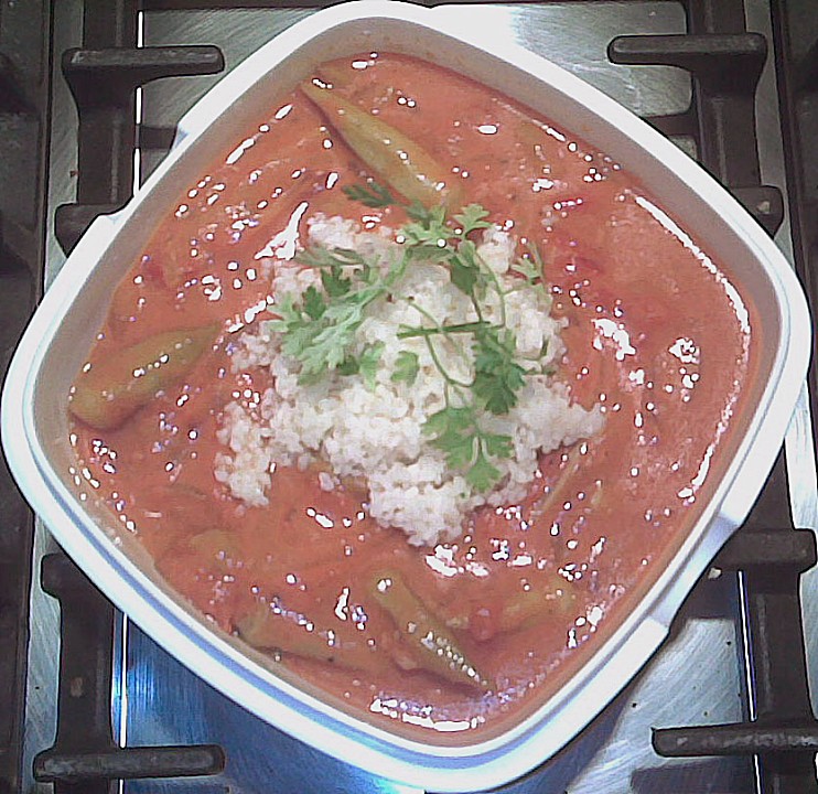 Okra mit Tomaten - Kokos - Curry - Sauce von irish_pogo | Chefkoch.de