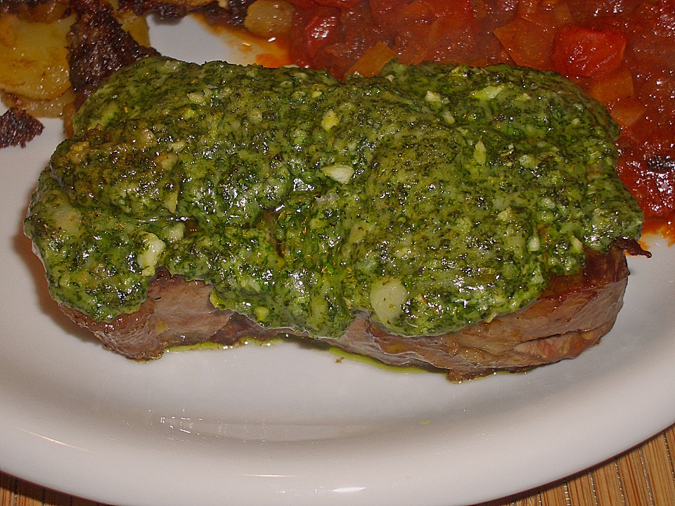 Kräuter - Steaks mit Tomatengemüse von alina1st | Chefkoch.de