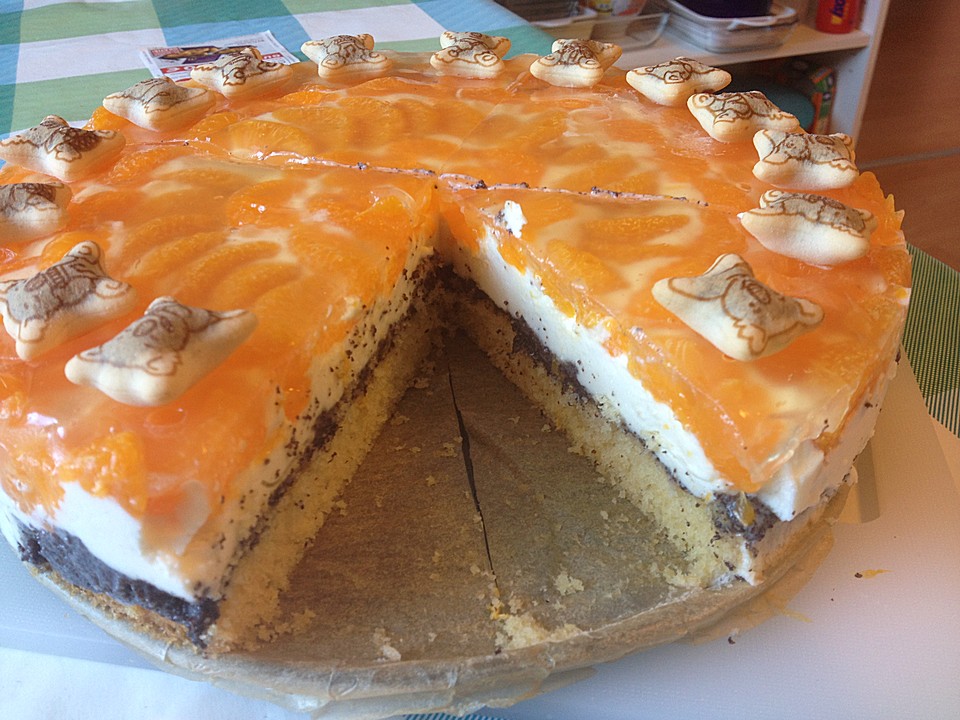 Mohn - Mascarpone - Torte mit Mandarinen von angelika1m | Chefkoch.de