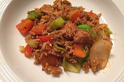 Gebratener Reis mit Hühnchen 2