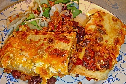 Überbackene Enchiladas mit Avocado-Dip 4