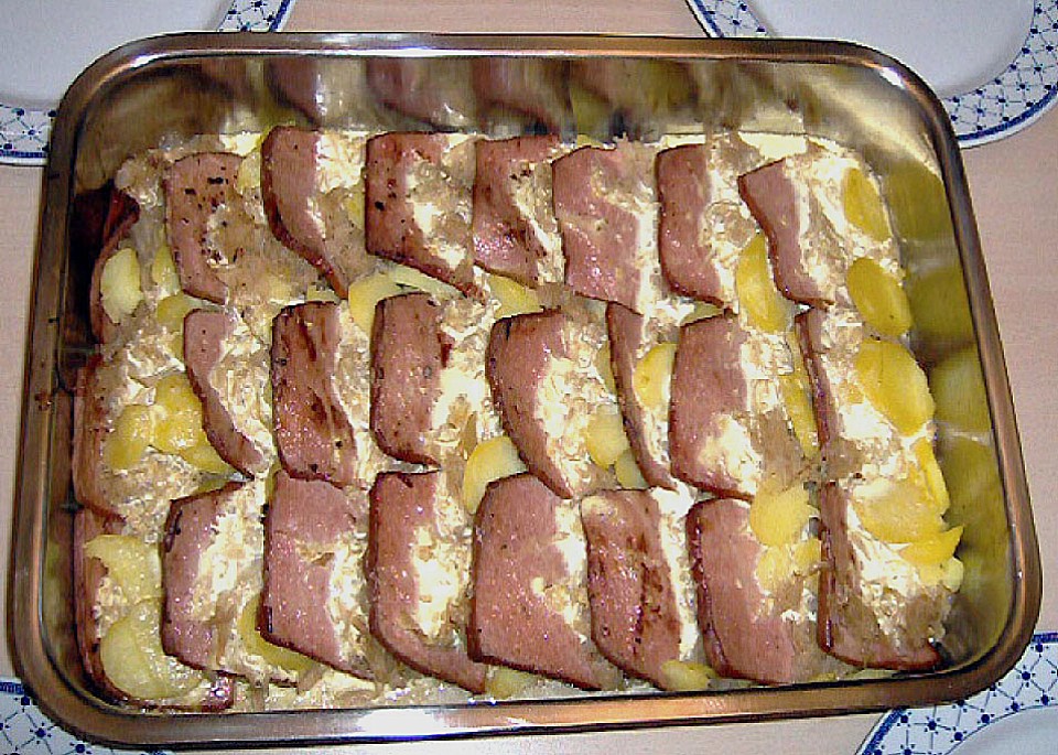 Leberkäseauflauf mit Sauerkraut und Kartoffeln von daja | Chefkoch.de