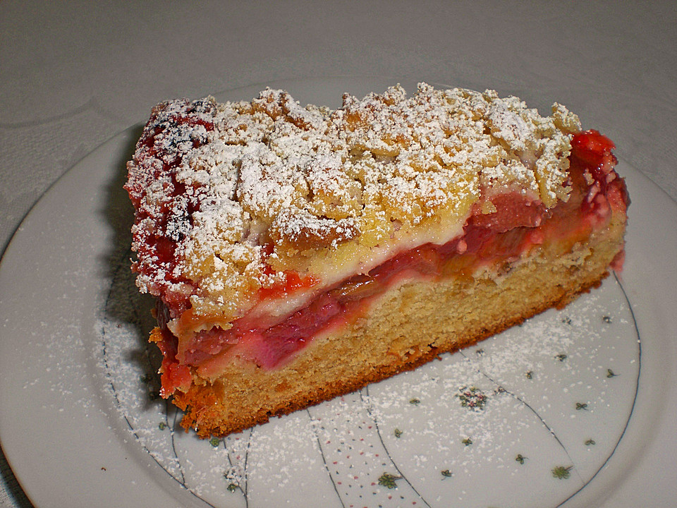 Rhabarber - Marzipan - Kuchen von angelika1m | Chefkoch.de