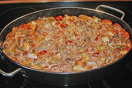 Dieters Linguine mit würziger Camembert - Tomaten - Sauce 2