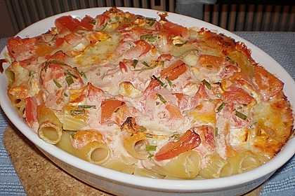 Dieters Linguine mit würziger Camembert - Tomaten - Sauce 1