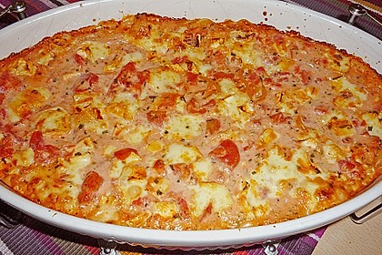 Dieters Linguine mit würziger Camembert - Tomaten - Sauce