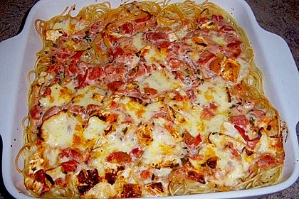 Dieters Linguine mit würziger Camembert - Tomaten - Sauce 24