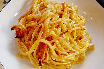 Dieters Linguine mit würziger Camembert - Tomaten - Sauce 26